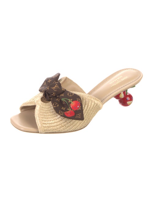 Louis Vuitton Straw Slides