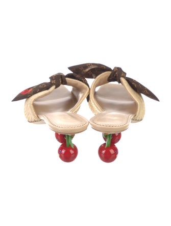 Louis Vuitton Straw Slides