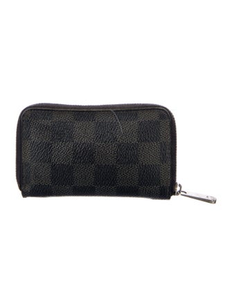 Louis Vuitton 2014 Damier Graphite Pattern Zippy Coin Purse