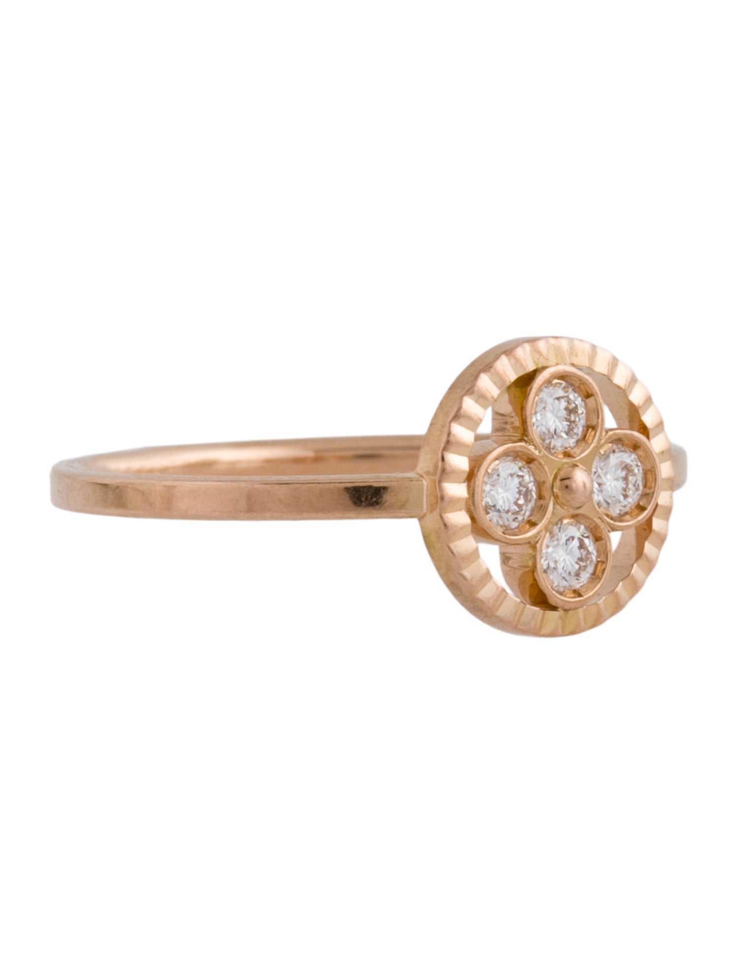 Louis Vuitton 18K Diamond BB Blossom Cocktail Ring