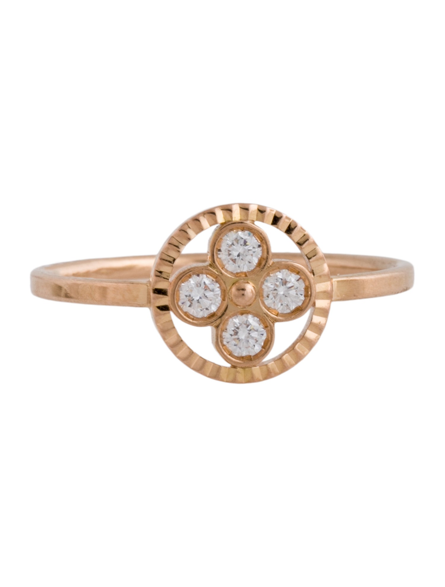 Louis Vuitton 18K Diamond BB Blossom Cocktail Ring