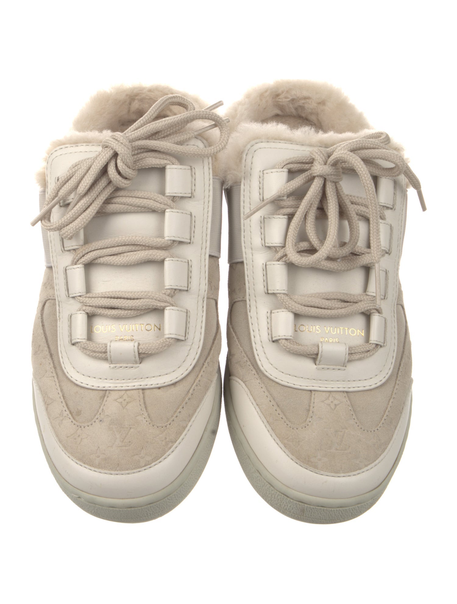 Louis Vuitton LV Monogram Suede Mules