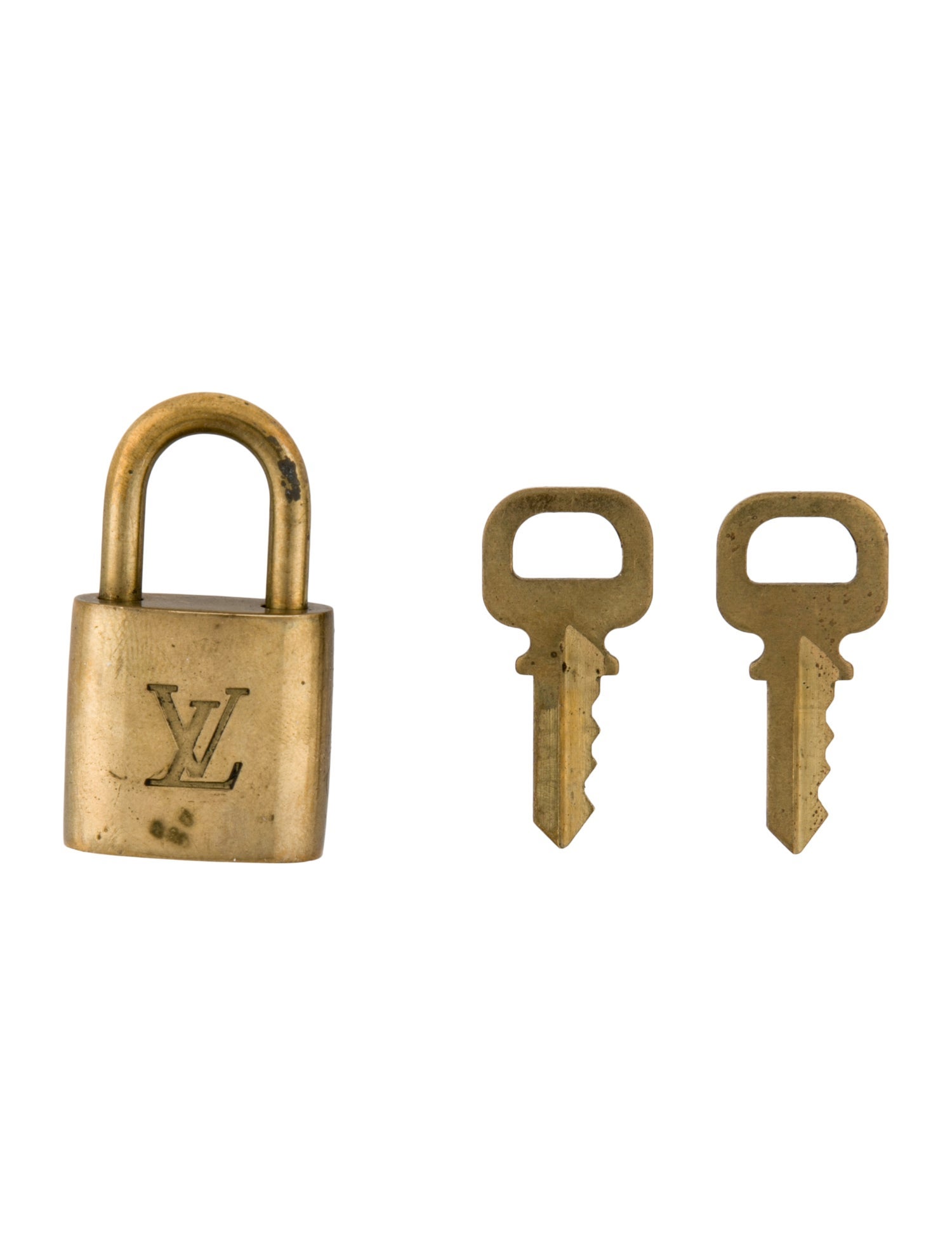Louis Vuitton Brass Lock & Key Set