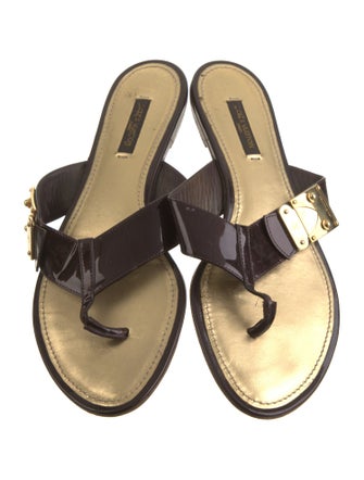 Louis Vuitton Patent Leather Slides