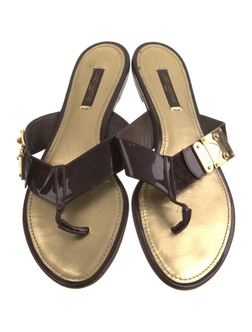 Louis Vuitton Patent Leather Slides