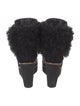 Louis Vuitton Suede Fur Trim Lace-Up Boots