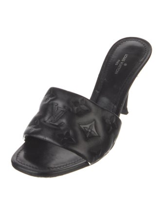 Louis Vuitton LV Monogram Leather Slides