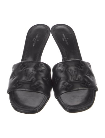 Louis Vuitton LV Monogram Leather Slides
