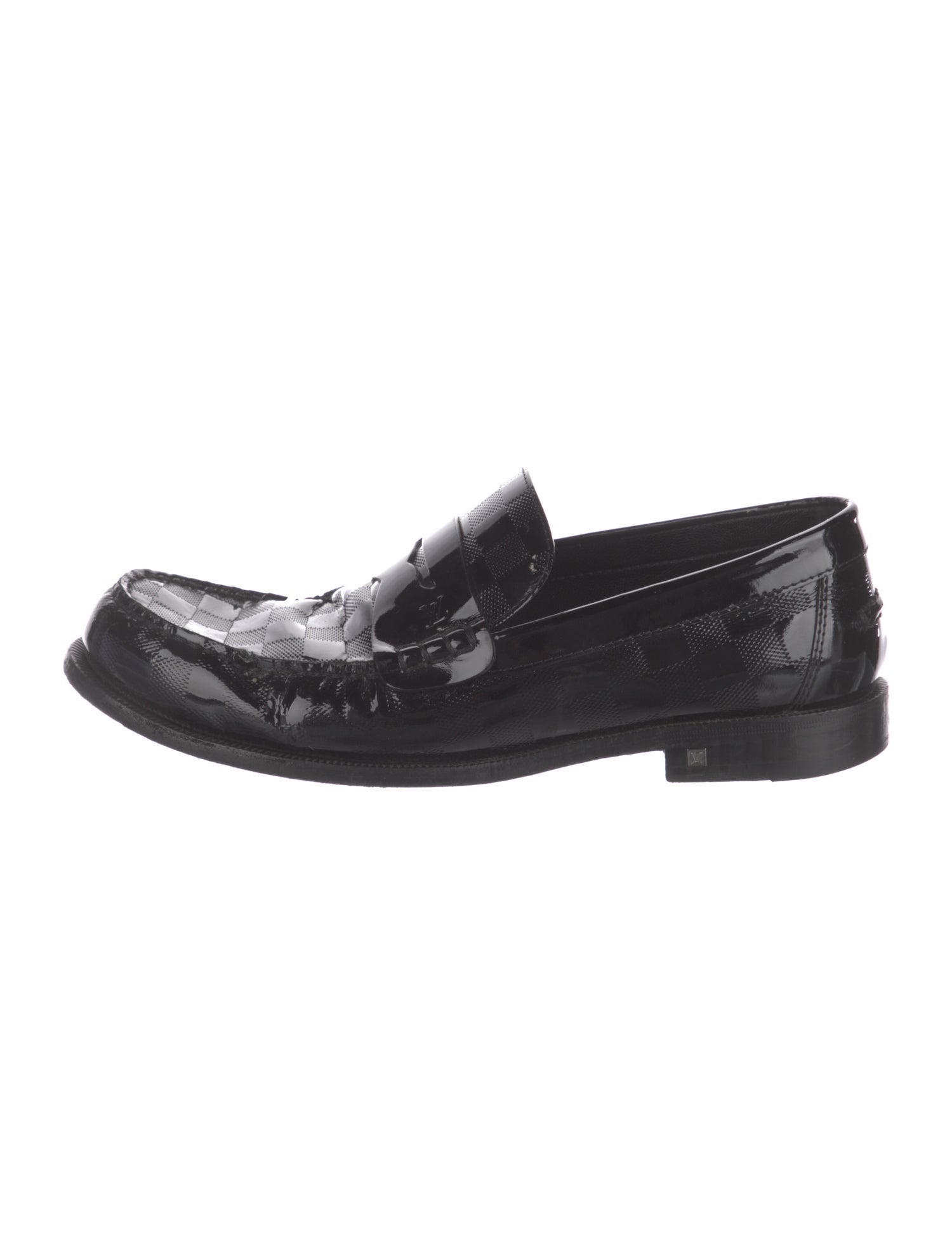 Louis Vuitton Damier Infini Patent Leather Dress Loafers