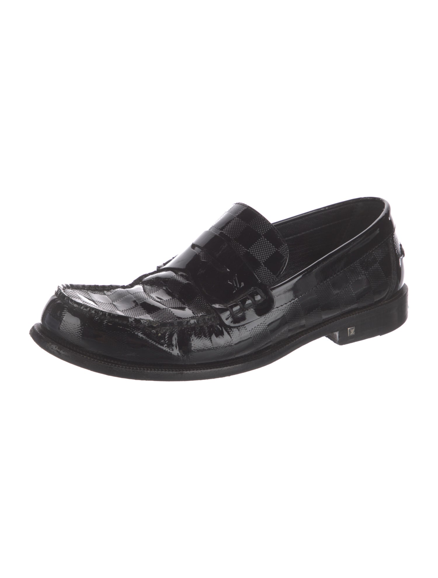 Louis Vuitton Damier Infini Patent Leather Dress Loafers