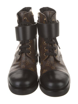 Louis Vuitton Citizen Flat LV Monogram Combat Boots