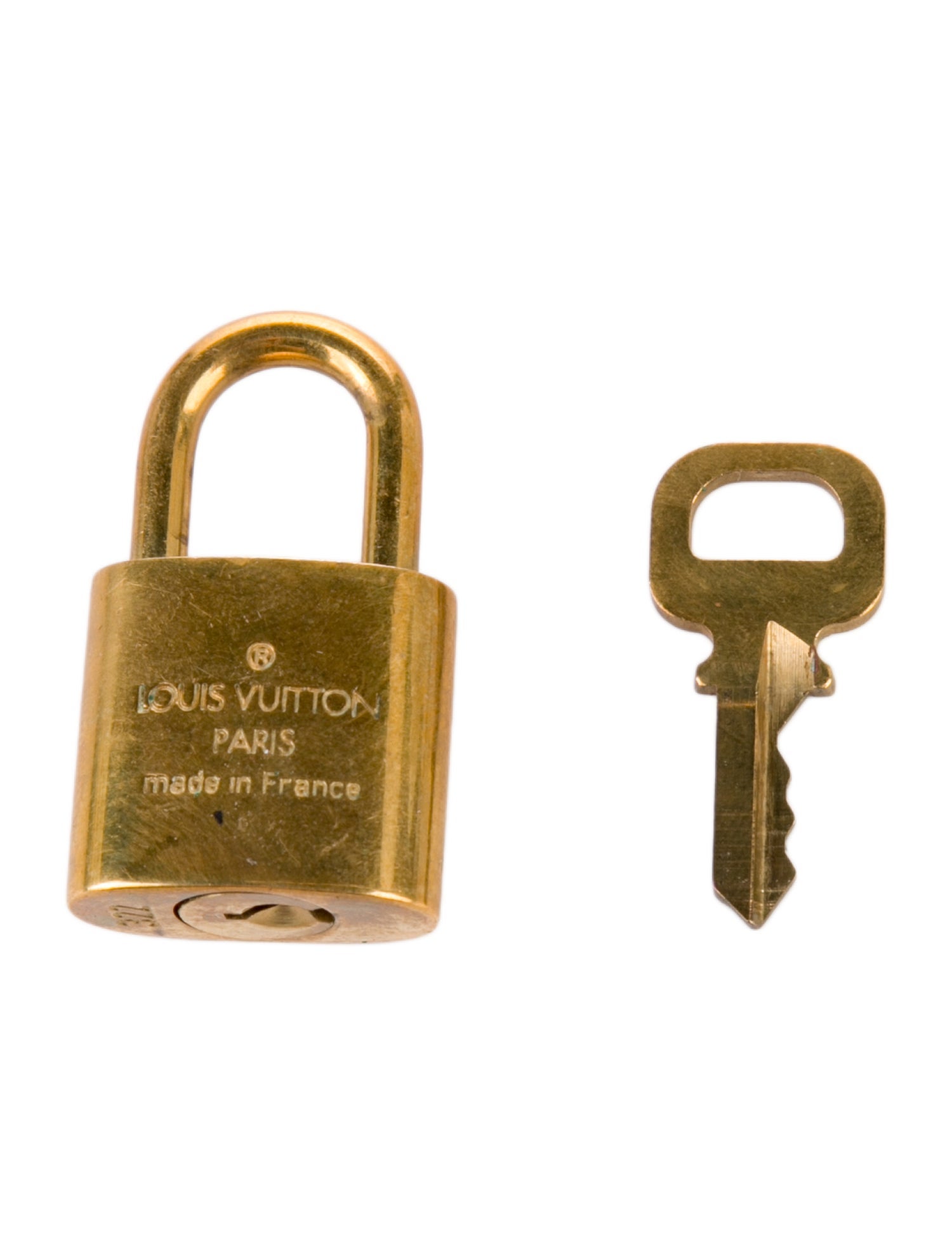 Louis Vuitton Brass Lock & Key Set