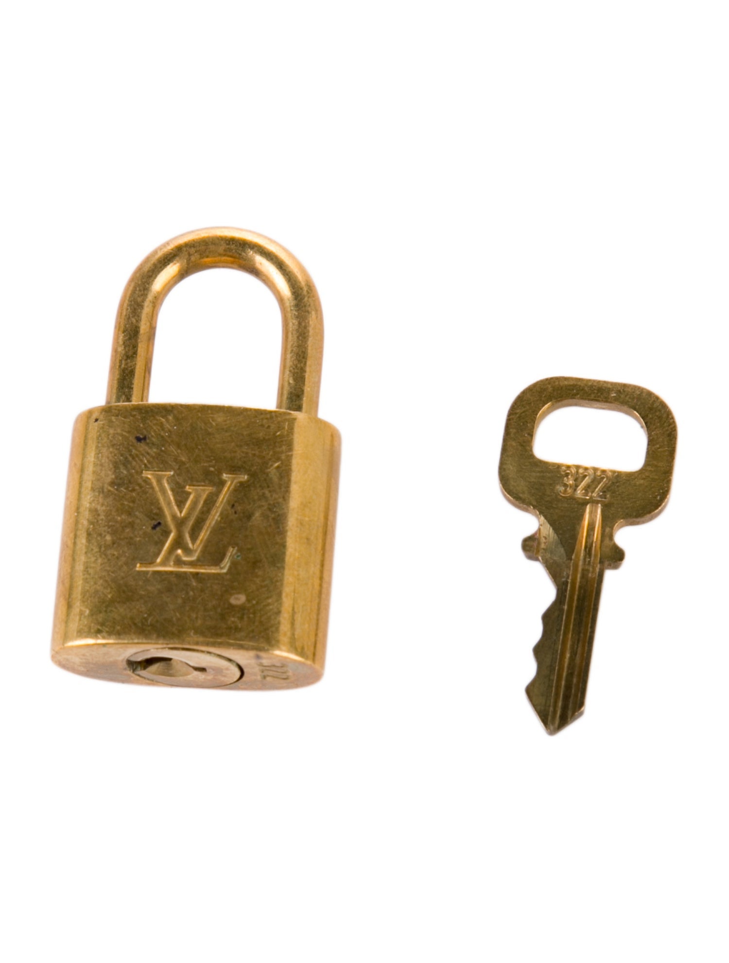 Louis Vuitton Brass Lock & Key Set