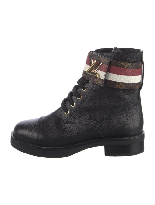 Louis Vuitton LV Monogram Leather Combat Boots
