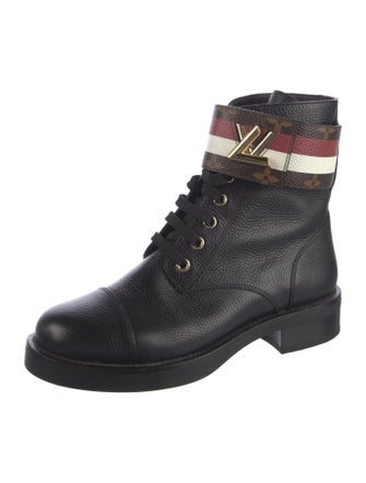 Louis Vuitton LV Monogram Leather Combat Boots
