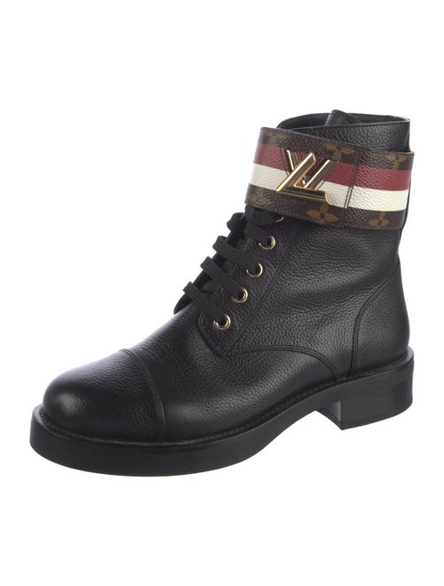 Louis Vuitton LV Monogram Leather Combat Boots