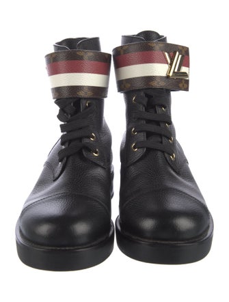 Louis Vuitton LV Monogram Leather Combat Boots