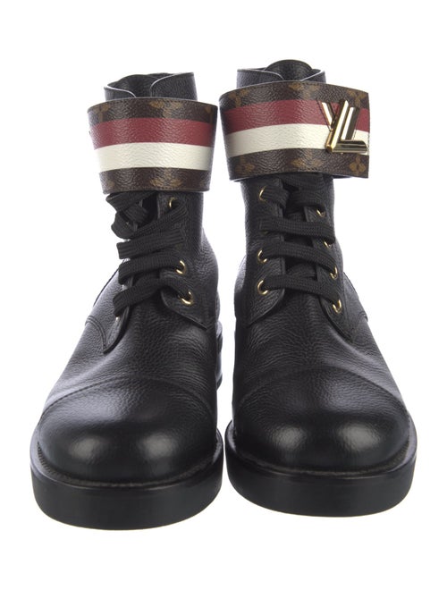 Louis Vuitton LV Monogram Leather Combat Boots