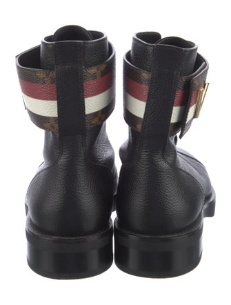 Louis Vuitton LV Monogram Leather Combat Boots