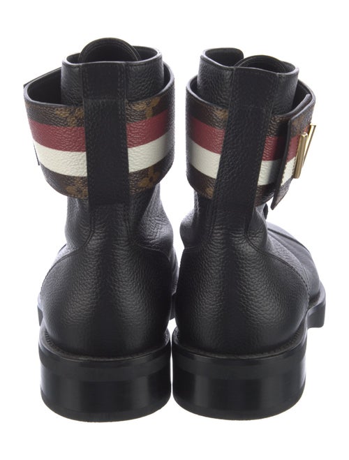 Louis Vuitton LV Monogram Leather Combat Boots