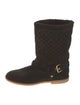 Louis Vuitton LV Monogram Suede Moto Boots