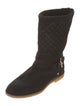 Louis Vuitton LV Monogram Suede Moto Boots