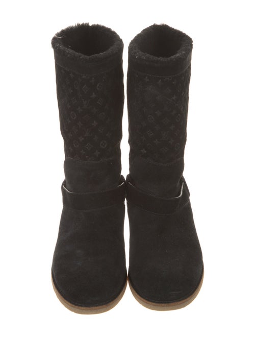 Louis Vuitton LV Monogram Suede Moto Boots