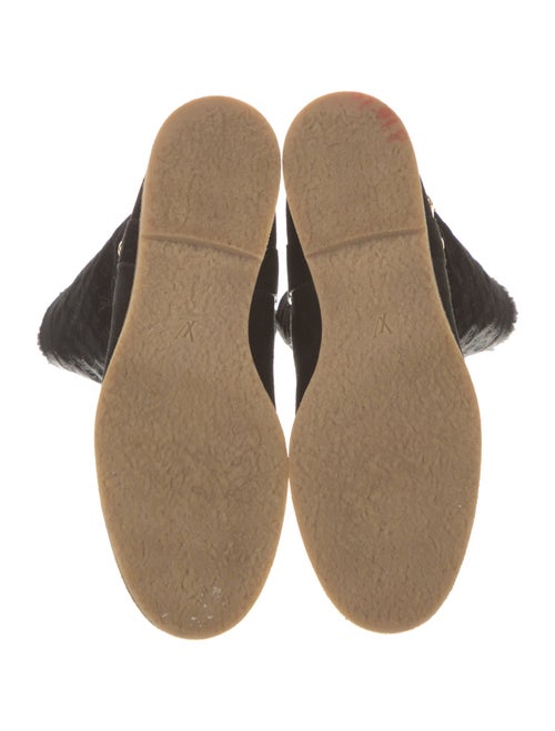 Louis Vuitton LV Monogram Suede Moto Boots