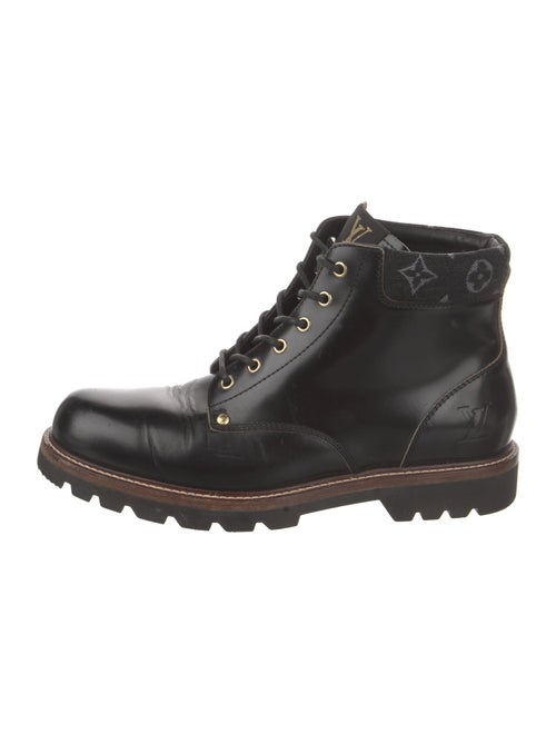 Louis Vuitton LV Monogram Leather Combat Boots
