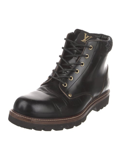 Louis Vuitton LV Monogram Leather Combat Boots