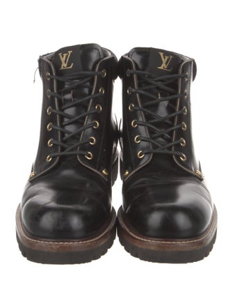 Louis Vuitton LV Monogram Leather Combat Boots
