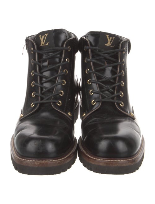 Louis Vuitton LV Monogram Leather Combat Boots