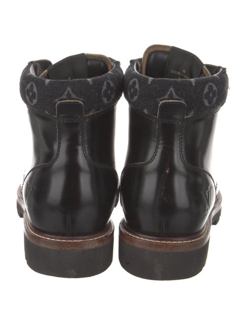 Louis Vuitton LV Monogram Leather Combat Boots