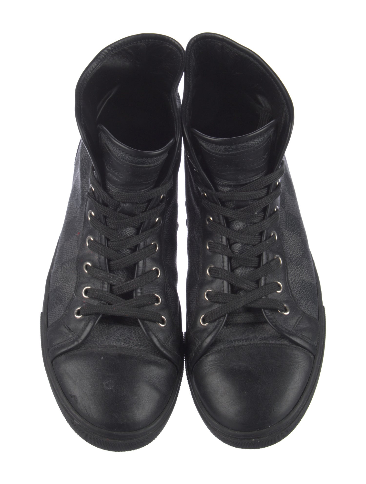 Louis Vuitton Damier Graphite Pattern Leather Trim Embellishment Sneakers