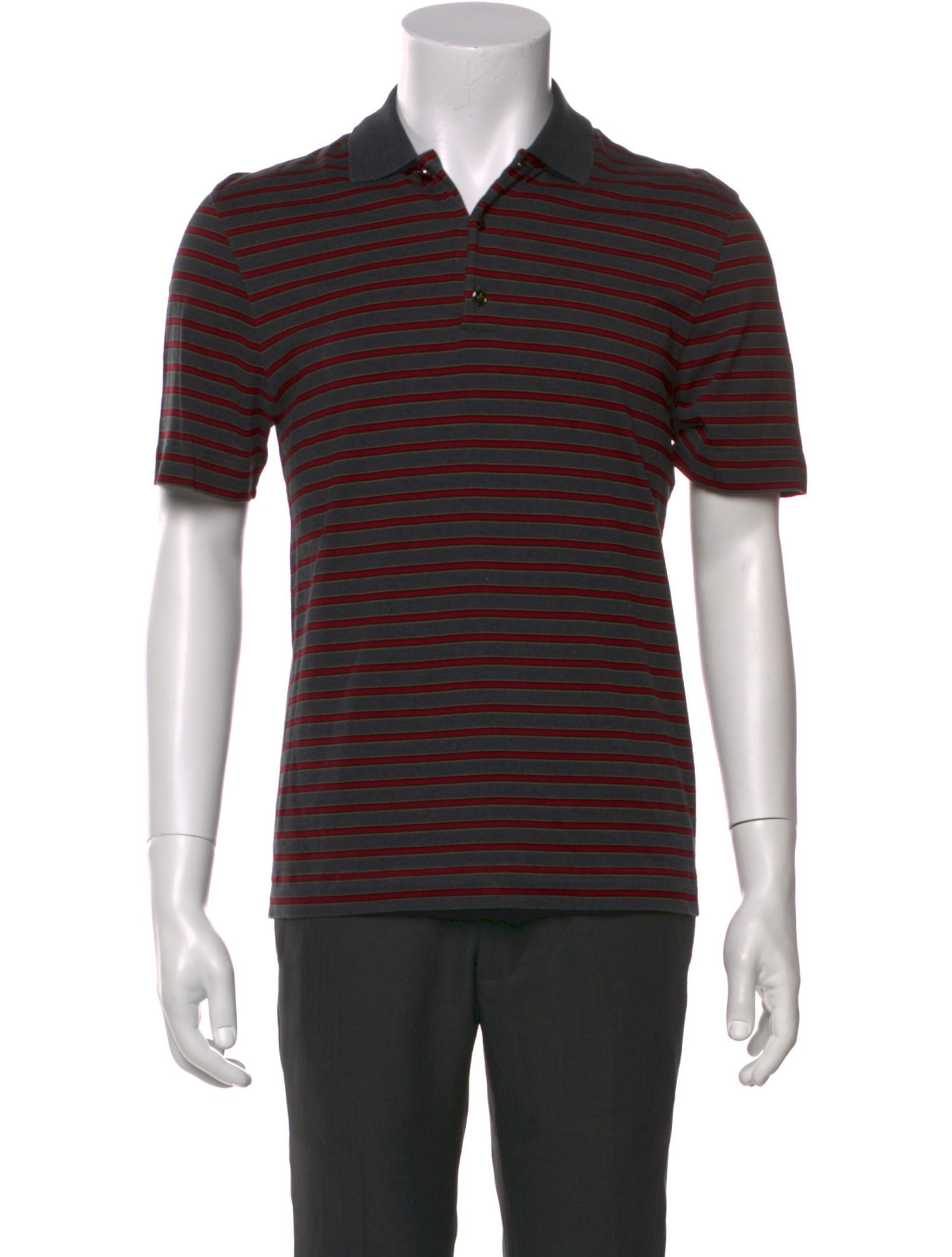 Louis Vuitton Striped Collar Polo Shirt