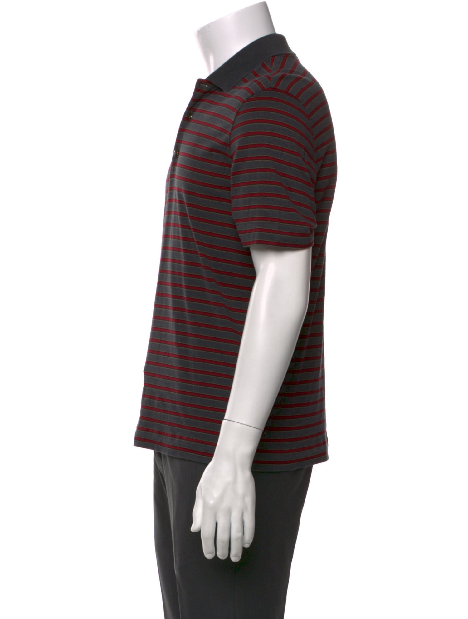 Louis Vuitton Striped Collar Polo Shirt