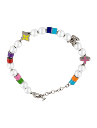 Louis Vuitton Faux Pearl Monogram Pearls Party Bracelet