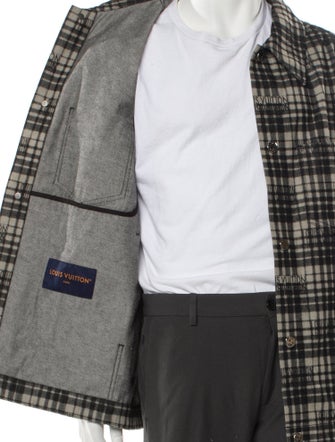 Louis Vuitton 2023 Plaid Print Peacoat