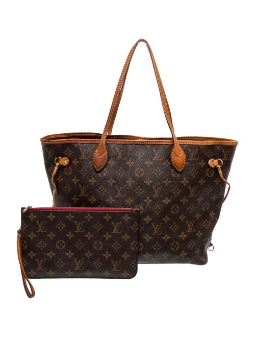 Louis Vuitton LV Monogram Neverfull w/Pouch MM