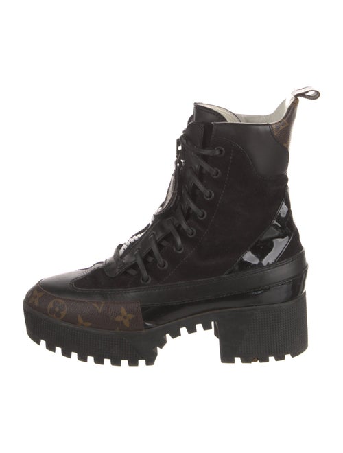 Louis Vuitton LV Monogram Leather Combat Boots