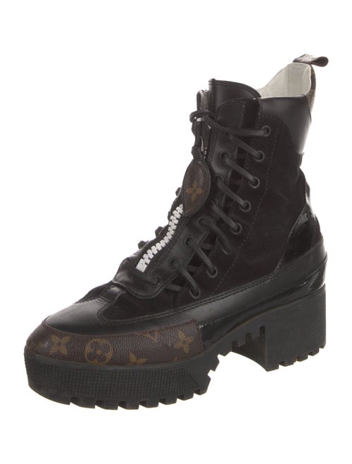 Louis Vuitton LV Monogram Leather Combat Boots
