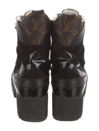 Louis Vuitton LV Monogram Leather Combat Boots