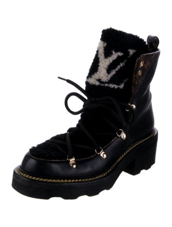 Louis Vuitton LV Monogram Leather Combat Boots