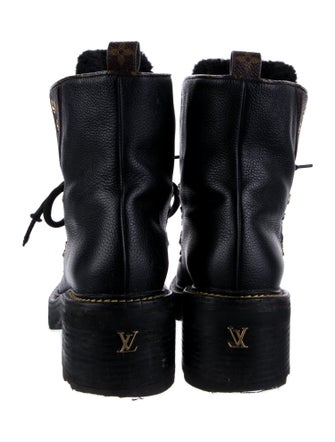 Louis Vuitton LV Monogram Leather Combat Boots