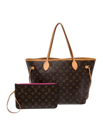 Louis Vuitton LV Monogram Neverfull w/Pouch MM