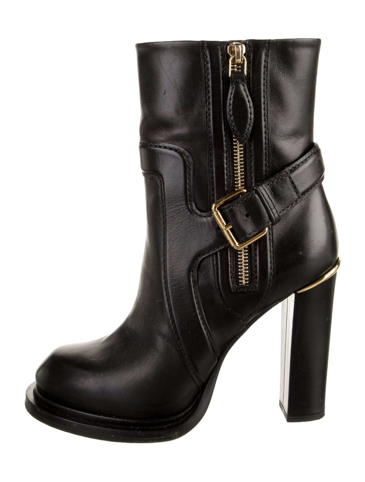 Louis Vuitton Leather Moto Boots
