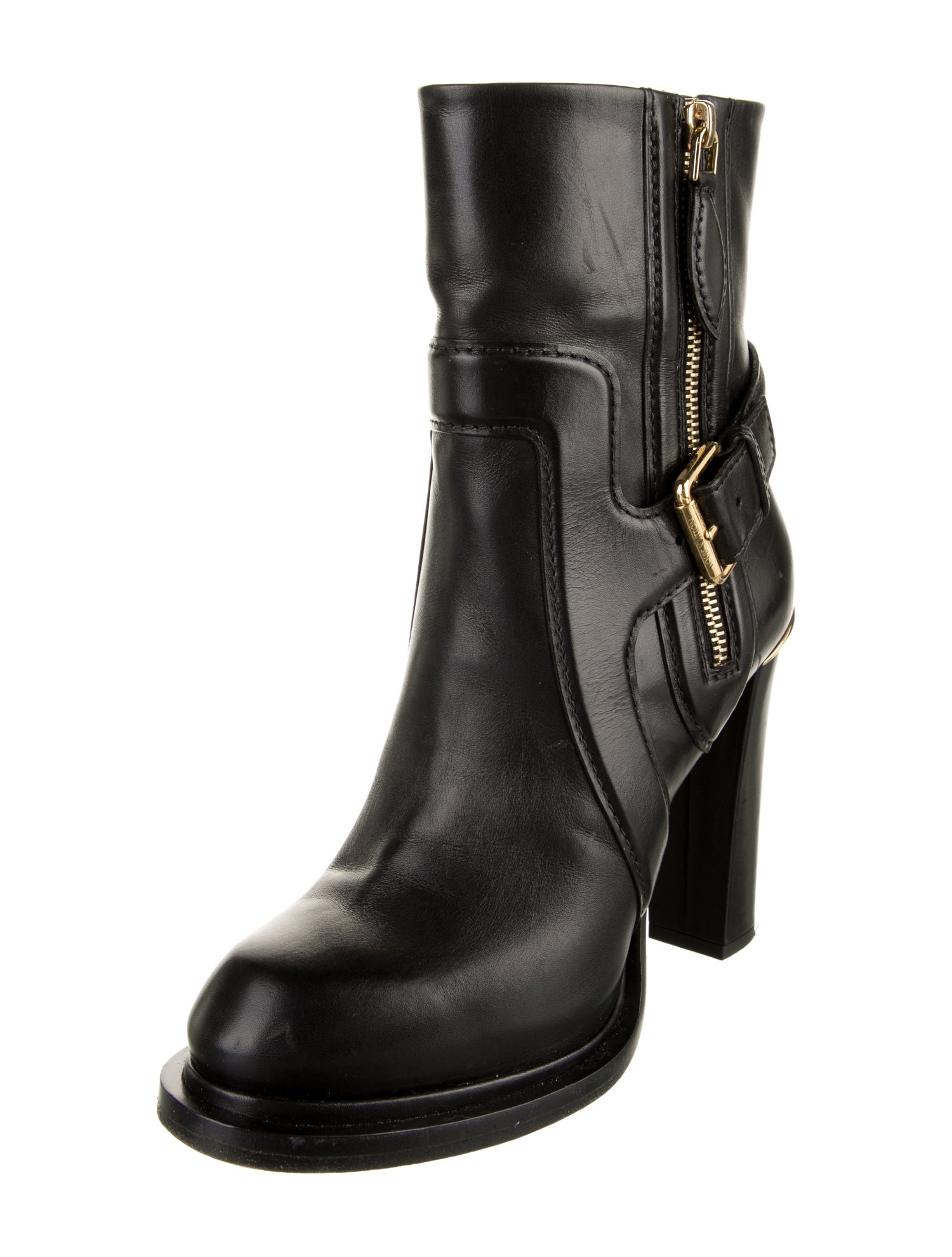 Louis Vuitton Leather Moto Boots
