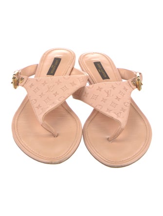 Louis Vuitton LV Monogram Leather Slides