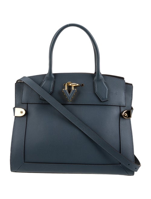 Louis Vuitton Leather Top Handle Bag MM