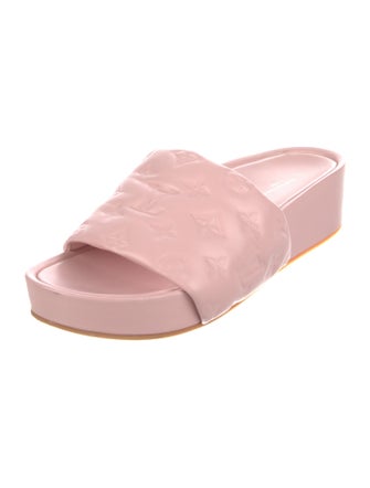 Louis Vuitton LV Monogram Leather Slides
